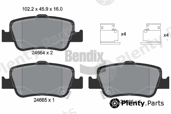BENDIX Braking BPD1183 — Brake Pad Set, disc brake