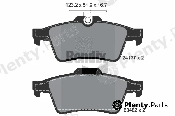 BENDIX Braking BPD1011 — Brake Pad Set, disc brake