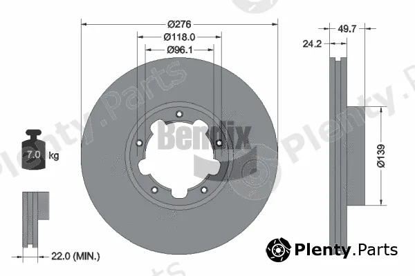 BENDIX Braking BDS2083 — Brake Disc