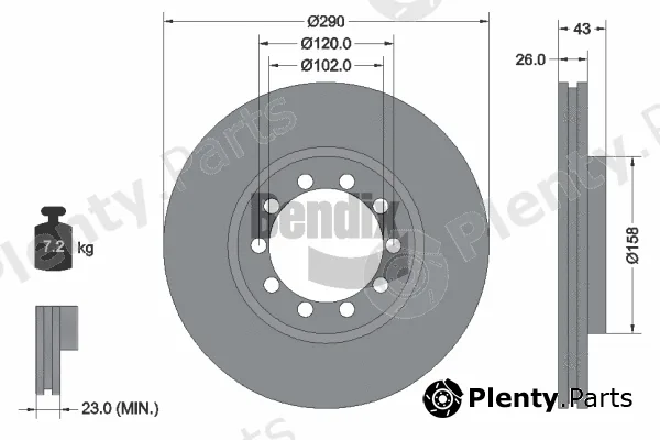 BENDIX Braking BDS2089 — Brake Disc