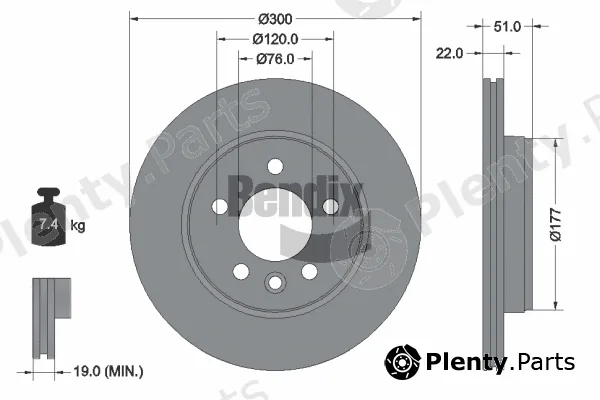 BENDIX Braking BDS1541 — Brake Disc