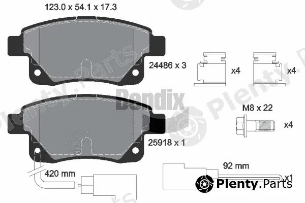 BENDIX Braking BPD1121 — Brake Pad Set, disc brake