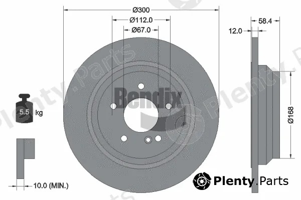 BENDIX Braking BDS1724 — Brake Disc