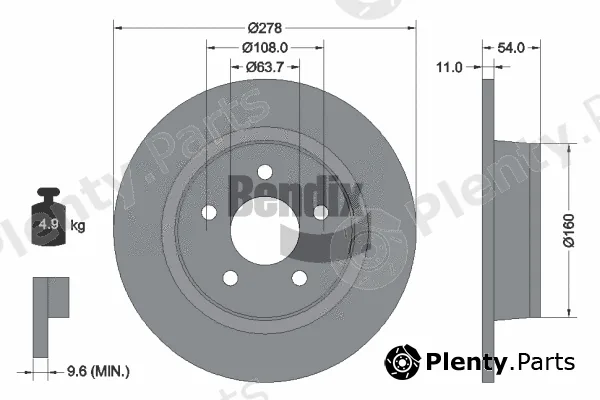 BENDIX Braking BDS1420 — Brake Disc