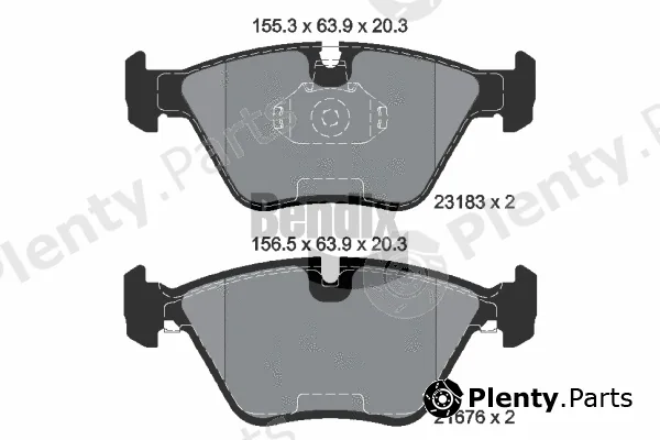 BENDIX Braking BPD1232 — Brake Pad Set, disc brake