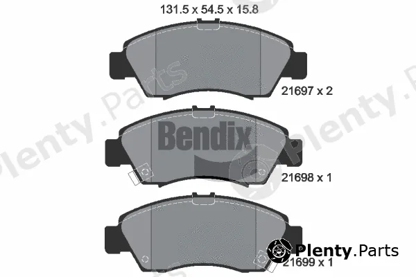 BENDIX Braking BPD1327 — Brake Pad Set, disc brake