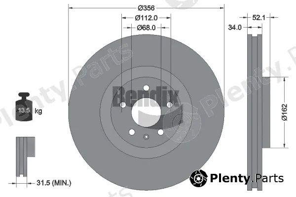 BENDIX Braking BDS1455 — Brake Disc