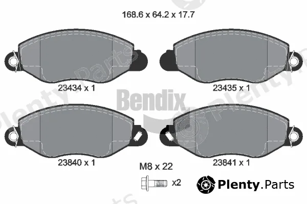 BENDIX Braking BPD1231 — Brake Pad Set, disc brake