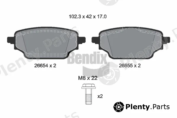 BENDIX Braking BPD2500 — Brake Pad Set, disc brake