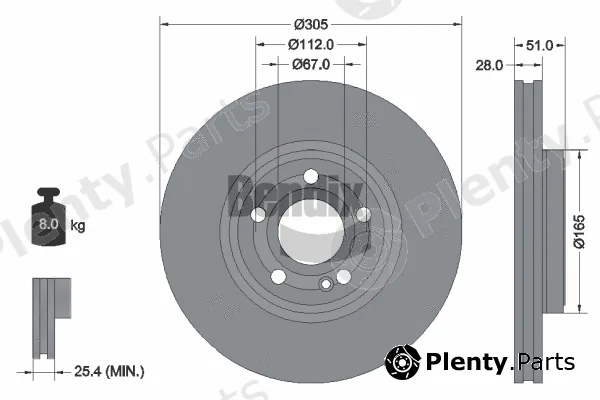 BENDIX Braking BDS1986HC — Brake Disc