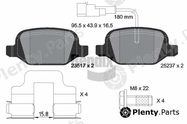 BENDIX Braking BPD1290 — Brake Pad Set, disc brake