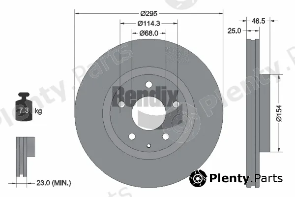 BENDIX Braking BDS2184 — Brake Disc
