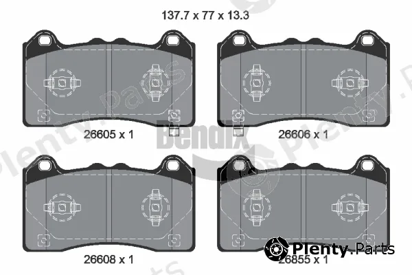 BENDIX Braking BPD2536 — Brake Pad Set, disc brake