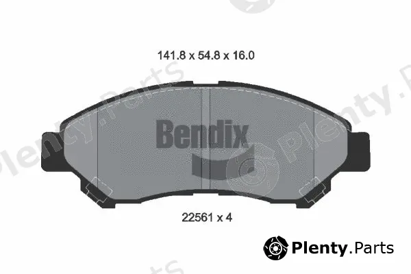 BENDIX Braking BPD2414 — Brake Pad Set, disc brake