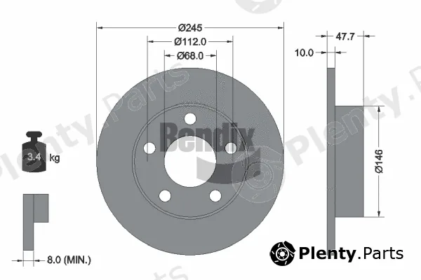 BENDIX Braking BDS1679 — Brake Disc