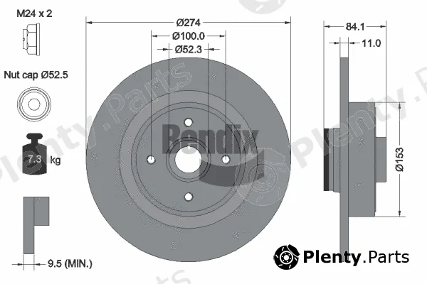 BENDIX Braking BDS1248 — Brake Disc