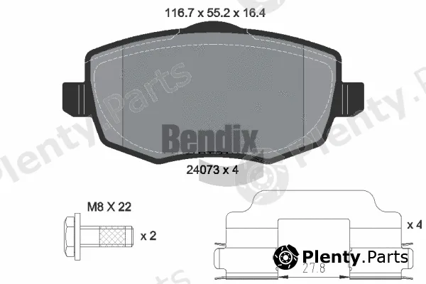 BENDIX Braking BPD1453 — Brake Pad Set, disc brake