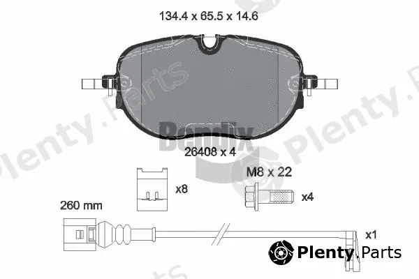 BENDIX Braking BPD1669 — Brake Pad Set, disc brake