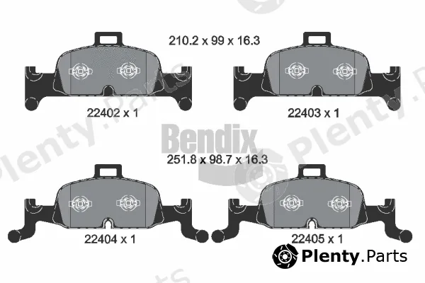 BENDIX Braking BPD1636 — Brake Pad Set, disc brake