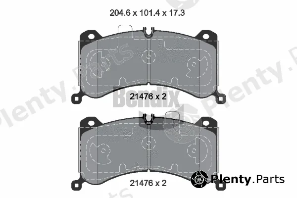 BENDIX Braking BPD2427 — Brake Pad Set, disc brake