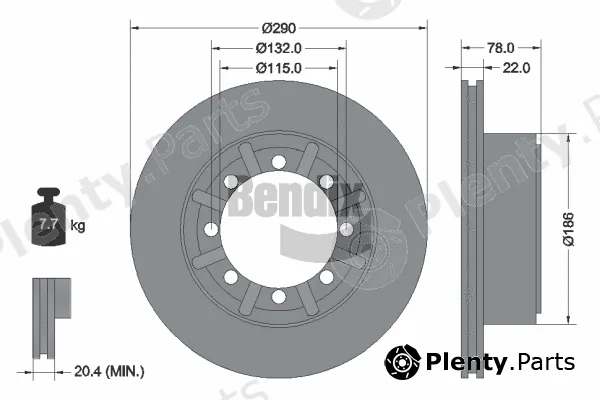 BENDIX Braking BDS1785 — Brake Disc