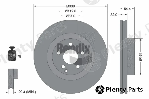 BENDIX Braking BDS1306HC — Brake Disc