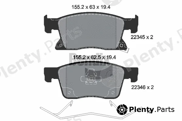 BENDIX Braking BPD1403 — Brake Pad Set, disc brake