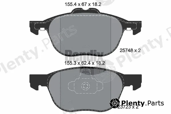 BENDIX Braking BPD1261 — Brake Pad Set, disc brake
