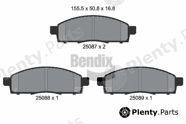 BENDIX Braking BPD1274 — Brake Pad Set, disc brake