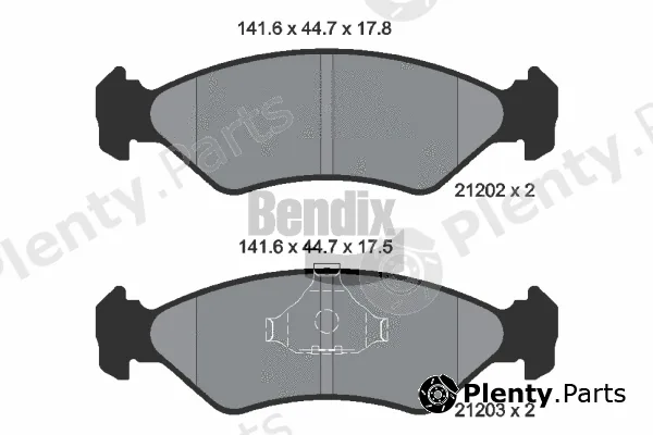 BENDIX Braking BPD1459 — Brake Pad Set, disc brake