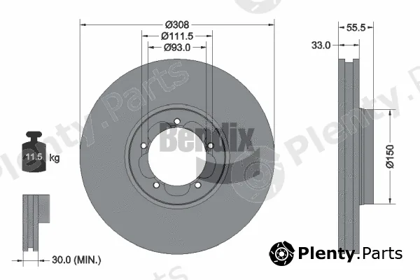 BENDIX Braking BDS1269 — Brake Disc