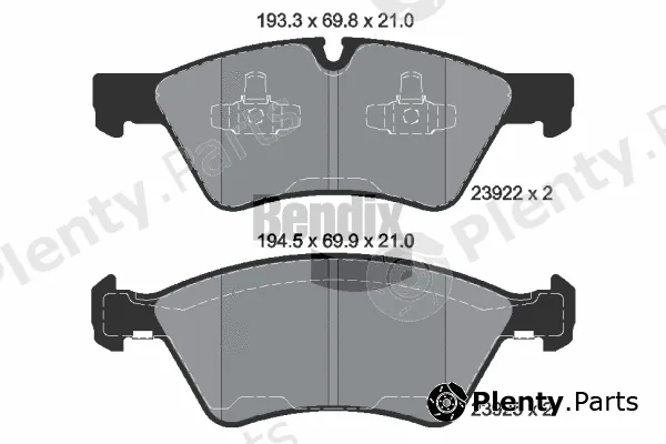 BENDIX Braking BPD1387 — Brake Pad Set, disc brake