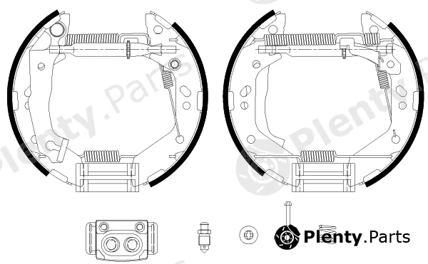 BENDIX Braking BXK2152 — Brake Shoe Set Shoe Kit Pro