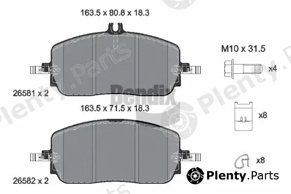 BENDIX Braking BPD2409 — Brake Pad Set, disc brake