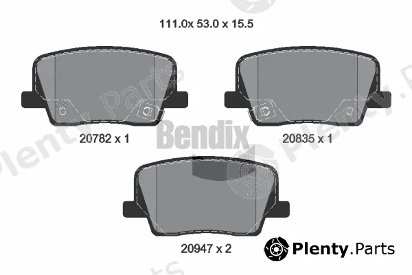 BENDIX Braking BPD2463 — Brake Pad Set, disc brake