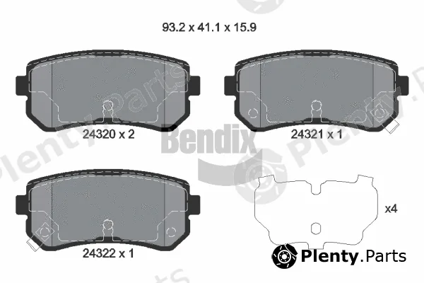 BENDIX Braking BPD1441 — Brake Pad Set, disc brake