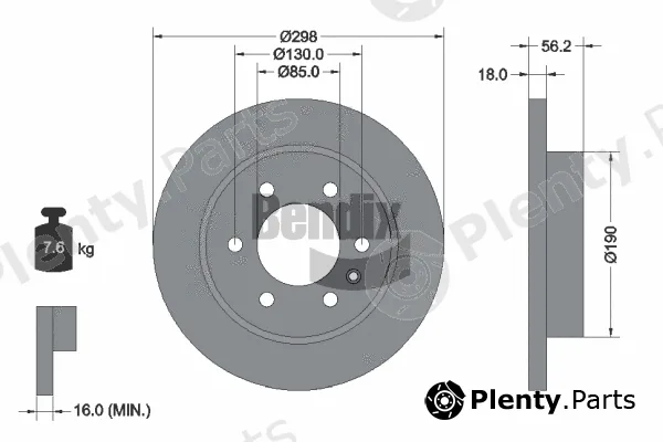 BENDIX Braking BDS1583 — Brake Disc