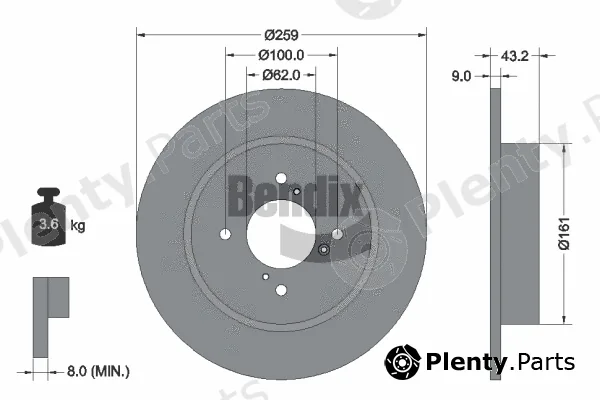 BENDIX Braking BDS1867 — Brake Disc