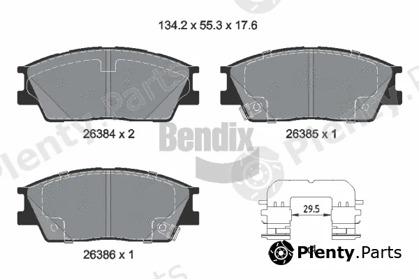 BENDIX Braking BPD1657 — Brake Pad Set, disc brake
