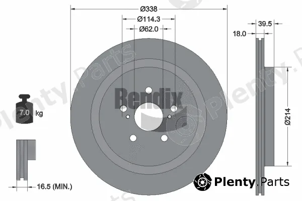 BENDIX Braking BDS2263HC — Brake Disc