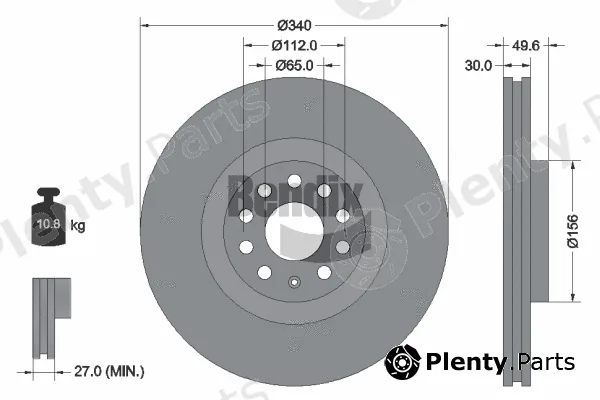 BENDIX Braking BDS1358HC — Brake Disc