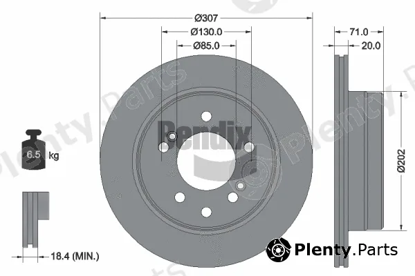 BENDIX Braking BDS2172 — Brake Disc