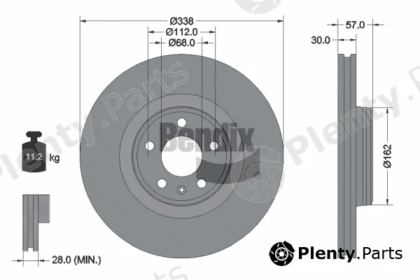 BENDIX Braking BDS1484HC — Brake Disc
