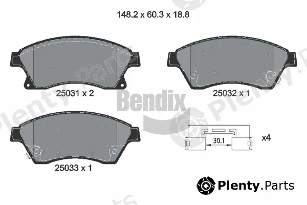 BENDIX Braking BPD1239 — Brake Pad Set, disc brake