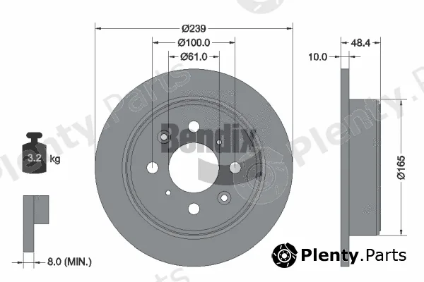 BENDIX Braking BDS2019 — Brake Disc