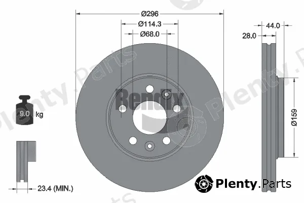 BENDIX Braking BDS1026 — Brake Disc