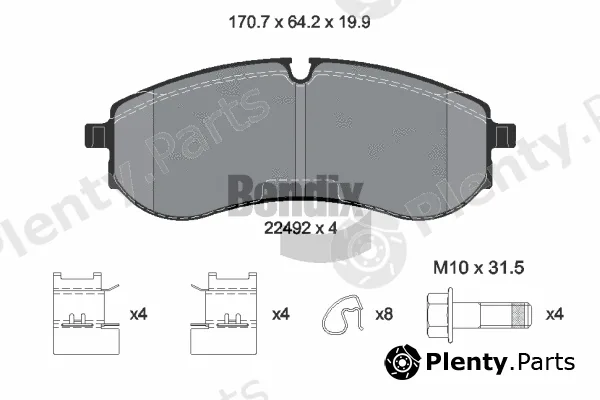 BENDIX Braking BPD2471 — Brake Pad Set, disc brake