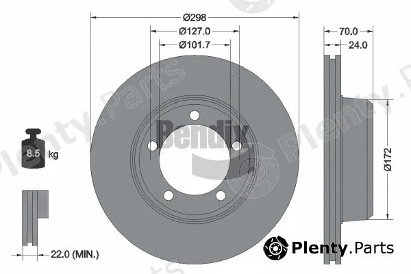 BENDIX Braking BDS1755 — Brake Disc