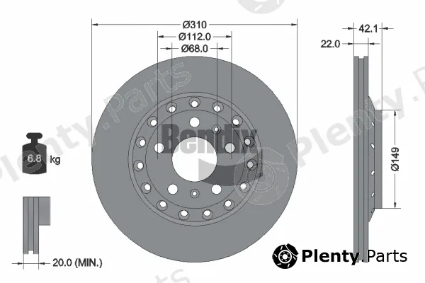 BENDIX Braking BDS1787 — Brake Disc