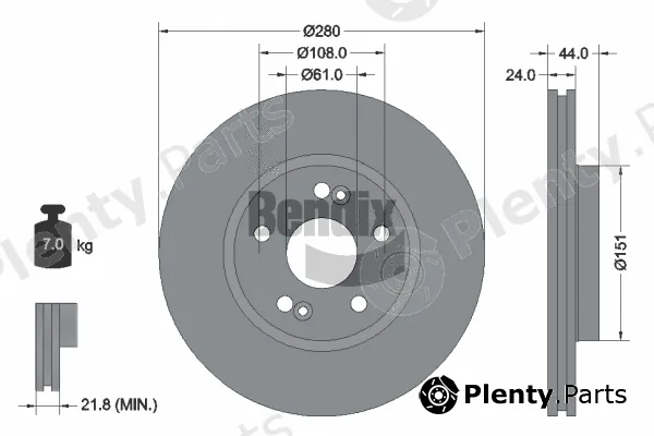 BENDIX Braking BDS1241 — Brake Disc